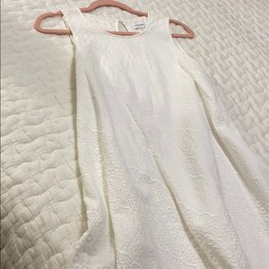 White 100% lined white eyelet dress